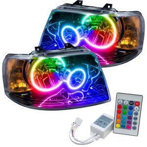 Ford Expedition Headlight Assembly - ORACLE Lighting - ColorSHIFT - w/Simple Controller - Black - `03-`06